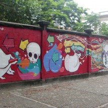 Wall paintings in the streets of Rio